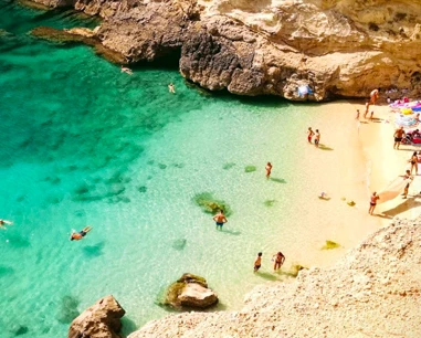 Salentissimo.it: Spiaggia dei 100 Scalini - Porto Miggiano - Santa Cesarea Terme, Pantai Salento