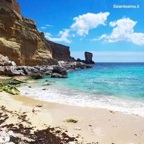 Salentissimo.it: Spiaggia dei 100 Scalini - Porto Miggiano - Santa Cesarea Terme, Pantai Salento