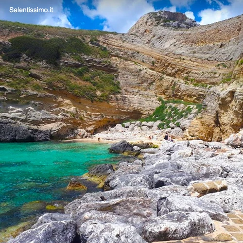 Salentissimo.it: Spiaggia dei 100 Scalini - Porto Miggiano - Santa Cesarea Terme, Pantai Salento